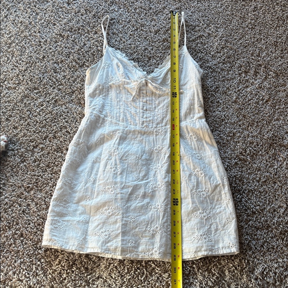 White Fox Boutique White Eyelet Mini Dress - Picture 3 of 9